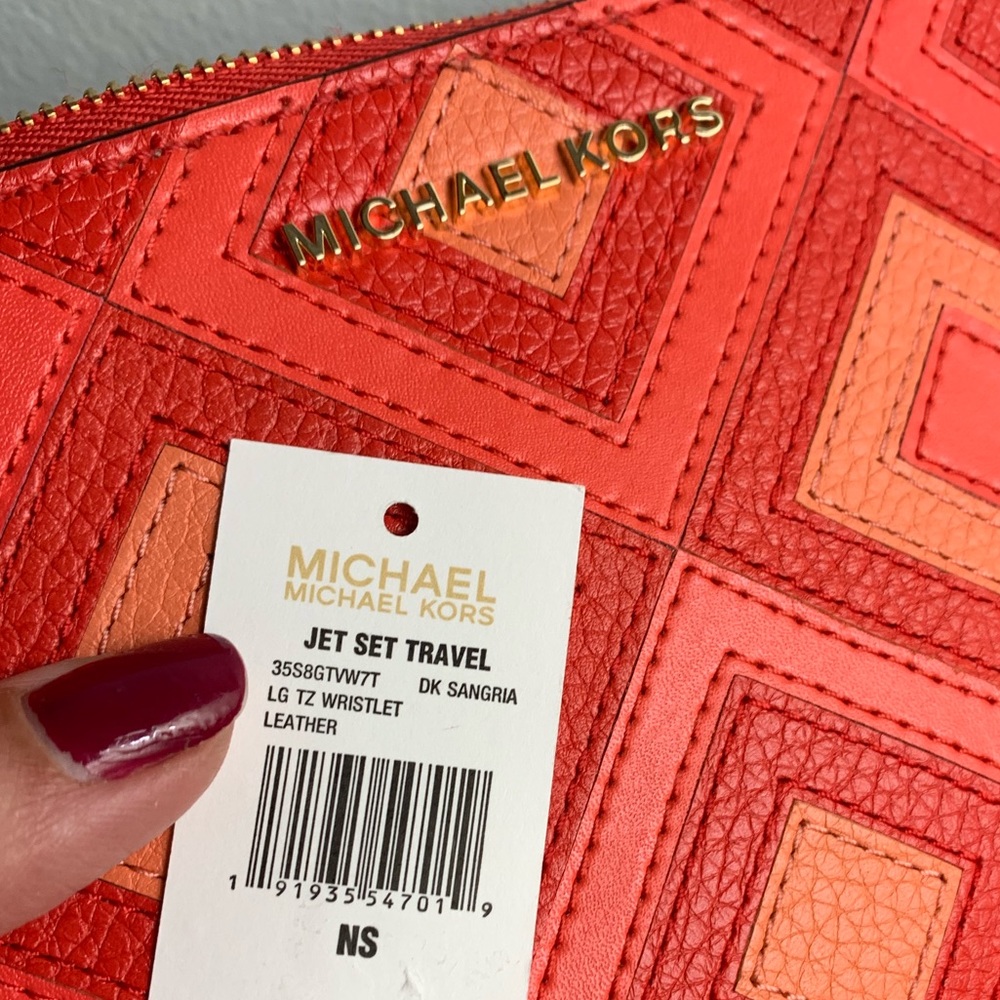 SOLD⛔️Authentic Michael Kors jet set LG sangria Wr - Picture 8 of 8